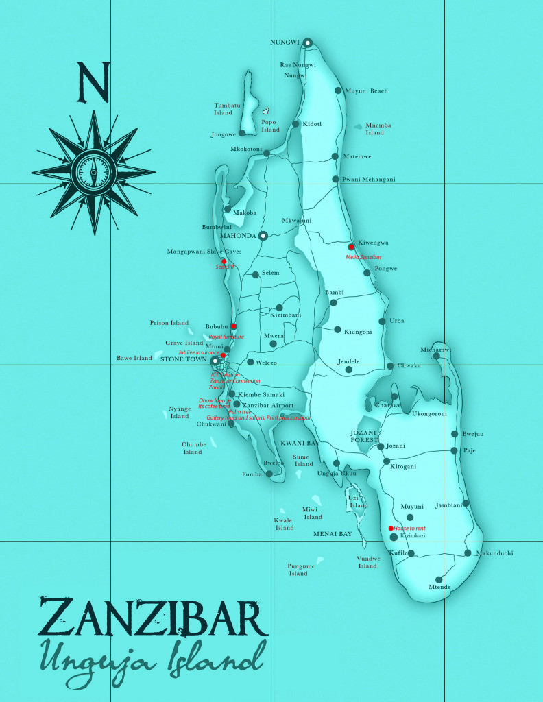 Gallery Tours & Safari - Zanzibar Map